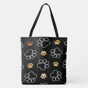 Dog Paws pattern Tote Bag