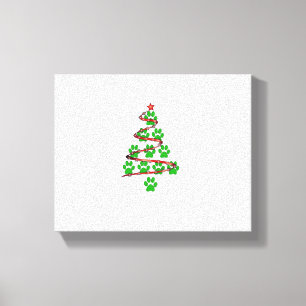 Dog Paws Print Christmas Tree for Dog Lovers 