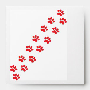 Dog Paws Prints Envelopes