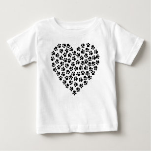 Dog Paws, Puppy Paws, Animal Paws, Heart, Pet  Baby T-Shirt