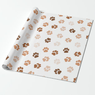 Dog paws wrapping paper