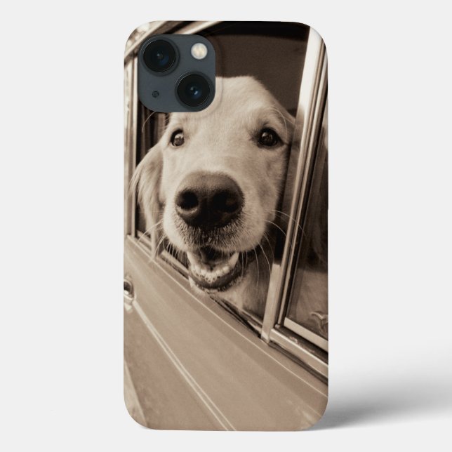 Dog Peeking Out a Car Window Case-Mate iPhone Case (Back)