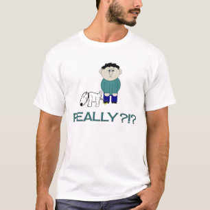 Dog Pees On Cartoon Guy Funny Shirt