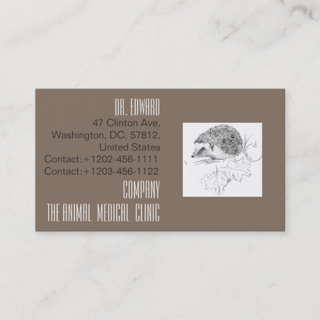 Dog. Pencil drawing. Business Card (Front)