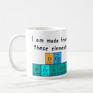 Dog Person periodic table name mug