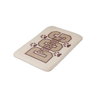 Dog Person With Paws Bath Mat