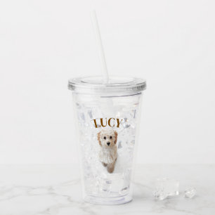 Dog Personalized Acrylic Tumbler with Custom Name