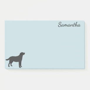 Dog Personalized Labrador Retriever Black Post-it Notes