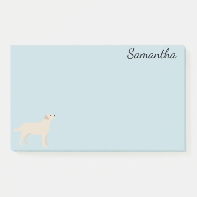 Dog Personalized Labrador Retriever Yellow Post-it Notes (Front)