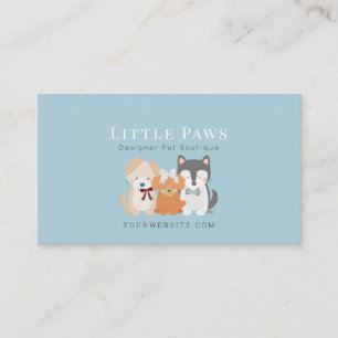 Dog/Pet Boutique Apparel Clothing Collar Blue Business Card
