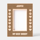 Dog Pet Custom Name Paw Prints Heart