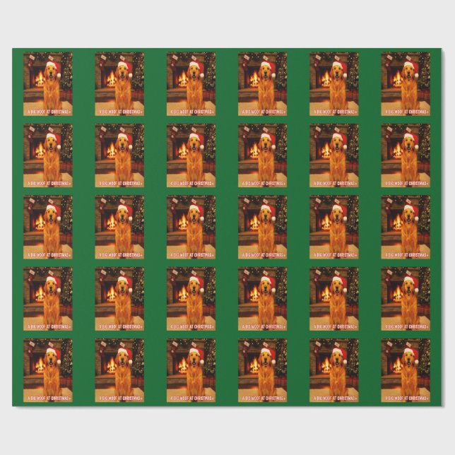 DOG PET DESIGN FOR CHRISTSMAS WRAPPING PAPER (Flat)