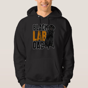 Dog Pet Fathers Day Black Lab Dad Black Labrador Hoodie