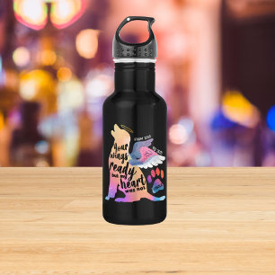 Dog Pet Memorial Watercolor Cute Design Love 532 Ml Water Bottle