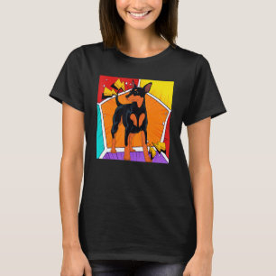 Dog Pet Min Pin Dog Owner Animal Pop Min Pinscher T-Shirt