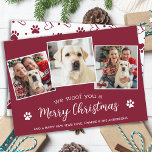 Dog Pet Photo Collage Personalized Merry Christmas Holiday Card<br><div class="desc">Looking for a unique way to spread holiday cheer this season? Look no further than our We Woof You a Merry Christmas pet photo holiday cards! Our "We Woof You a Merry Christmas" card is both cute and modern, featuring a fun and festive message that's sure to spread holiday cheer....</div>