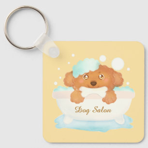 Dog Pet Salon Keychain