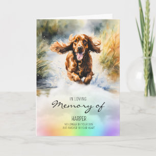 Dog Pet Sympathy Card, custom name. Pet Loss  Card