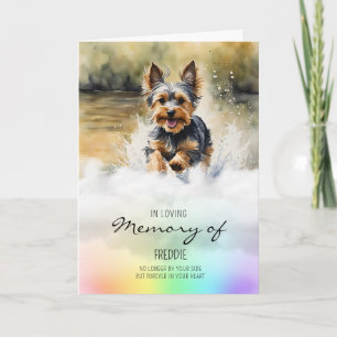 Dog Pet Sympathy Card, custom name. Pet Loss  Card