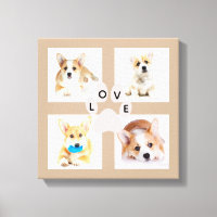 Dog photo and paw print college 4 Instagram images