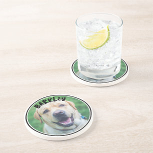 Dog Photo and Text Personalized Coaster