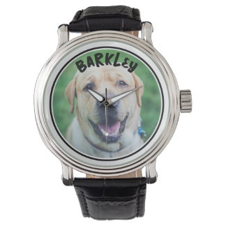 Dog Photo and Text Personalized  Watch