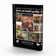 Dog Photo Block Collage Hardest Goodbye Memorial