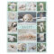 Dog Photo Collage Cute Modern Teal Blue and Grey
