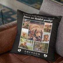 Dog Photo Collage Favourite Hello Hardest Goodbye