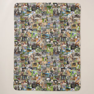 Dog Photo Collage, Sherpa Blanket