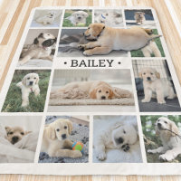 Dog Photo Collage Simple Modern Black and White