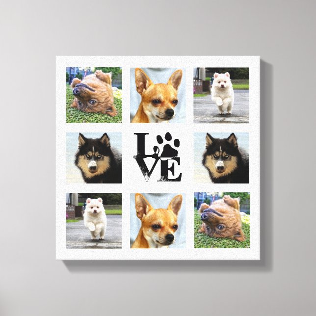 Dog photo college 8 Instagram images Canvas Print (Front)