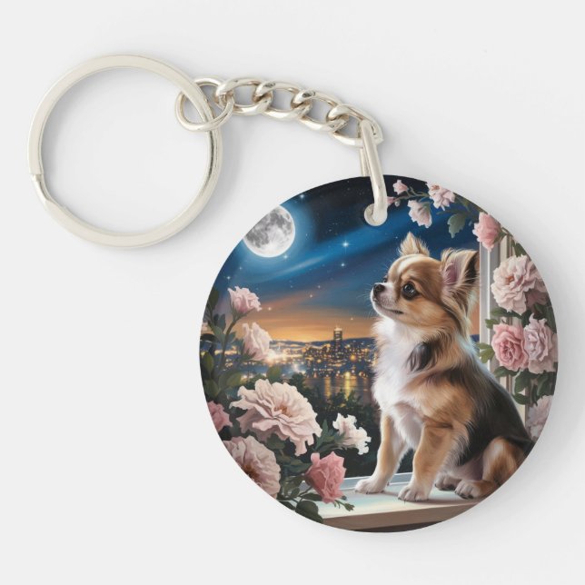 Dog photo keychain • Pet keychain • Pet memorial  (Front)