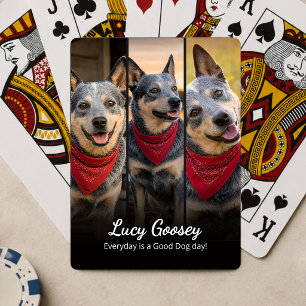 Dog Photo Name Cute Saying Playing Cards