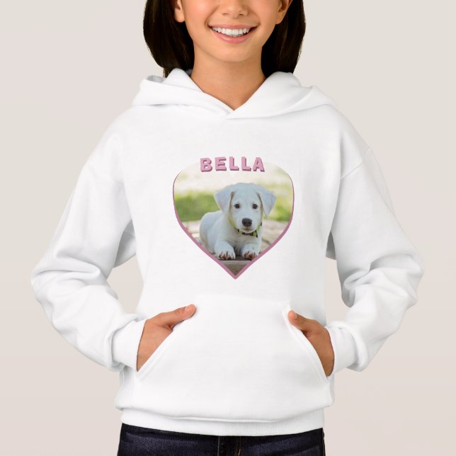 Dog Photo Name Pink Heart  (Front)