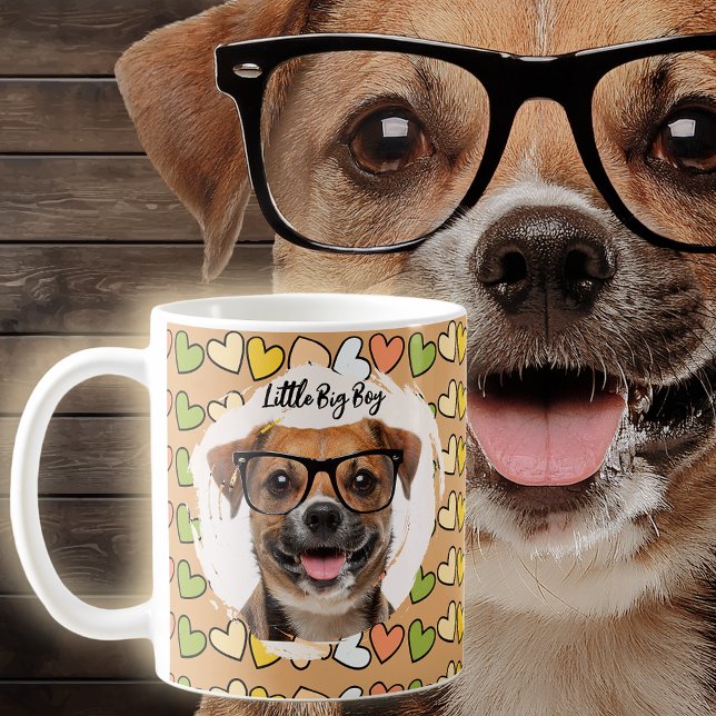 Dog Photo on Colourful Hearts Coffee Mug (Creator Uploaded)