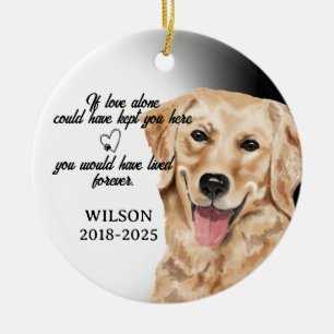 Dog Photo Ornament, Dog Memorial,Golden Retriever. Ceramic Ornament