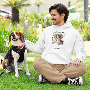 Dog Photo Paws Prints Monogram & Name Personalized Hoodie