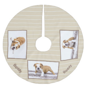 Dog Photo Personalizable Stylish Christmas Holiday Brushed Polyester Tree Skirt