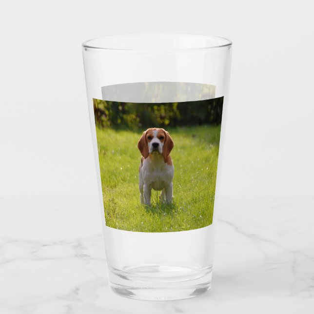 Dog Photo Personalized 2 Sided Glass (Front)