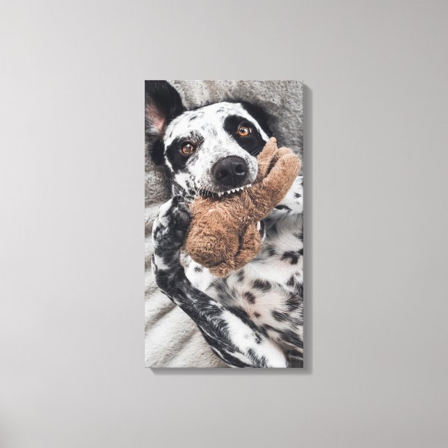 Dog Photo Pet Portrait Canvas Print (Front)