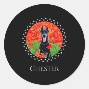 Dog Photo Shirt D Pet Gift  Classic Round Sticker