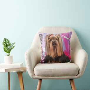 Dog Photo Throw Pillow