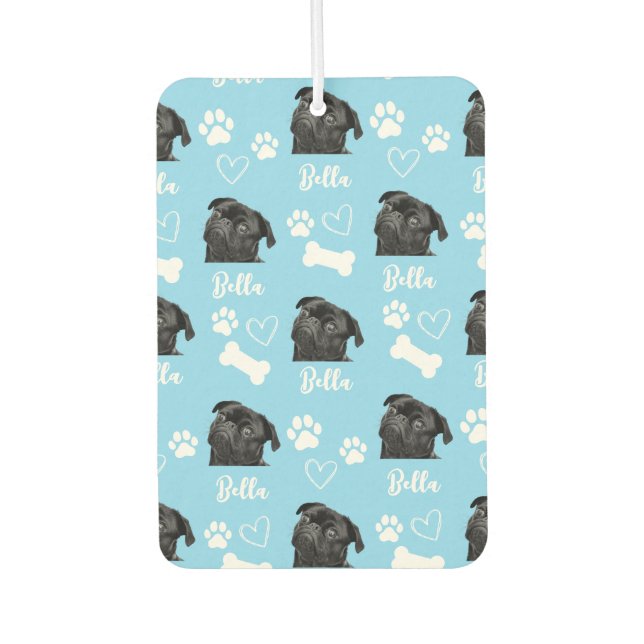 Dog Photo Upload Cute Pet Picture Pink Air Freshener (Front)