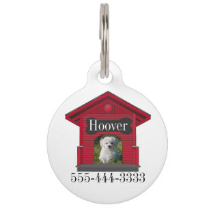 Dog Photo Upload Dog House w Bone ID Tag