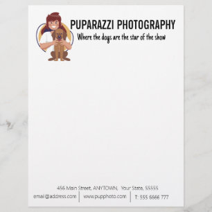 Dog Photography Business Custom  Letterhead
