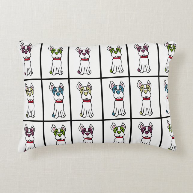 Dog Pillow  - Boston Terrier (Front)