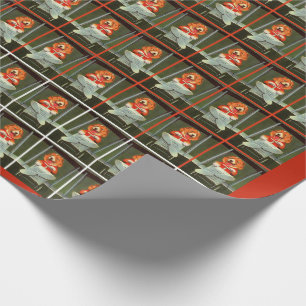 dog pilot wrapping paper