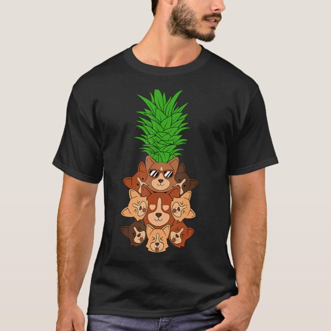 Dog Pineapple Black History Month Melanin Afro Afr T-Shirt (Front)