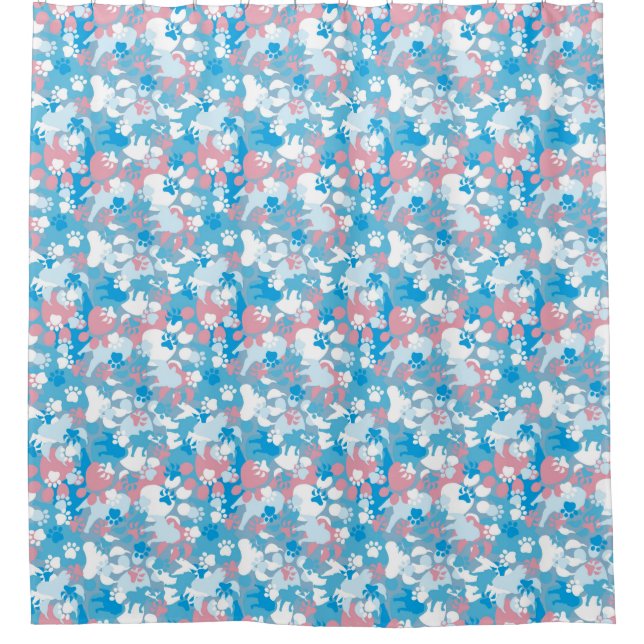 Dog Pink and Blue Camouflage Pattern (Front)